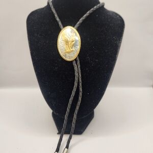 South Western Gold and Silver Flying Eagle Bolo Necktie